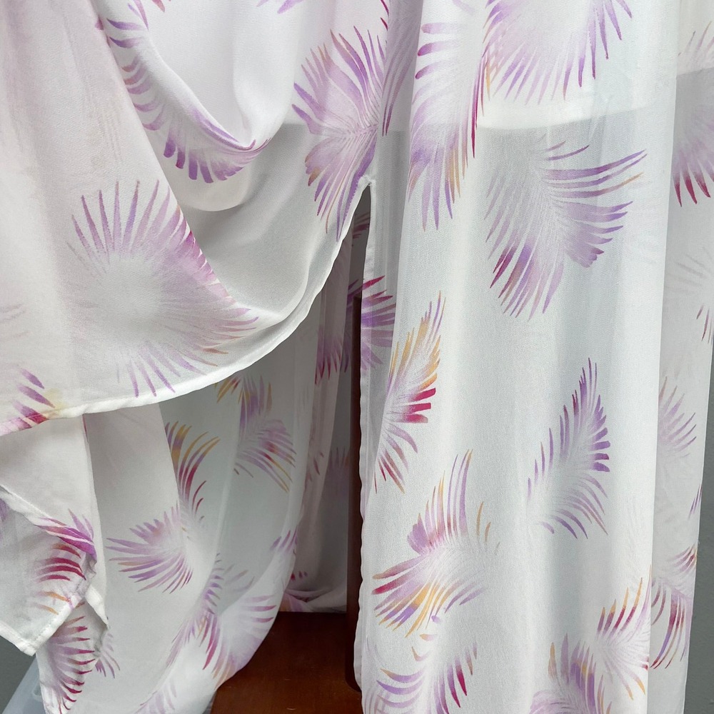 Torrid White Maxi Dress Womens Plus Size 3X Tropical Palm Print Sleeveless Flowy - Picture 4 of 11